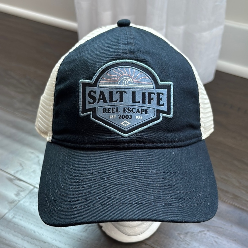 Salt Life Reel Escape,canvas/mesh snapback cap/hat,fishing,boating,sun protect